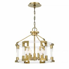 Prima Vista Convertible Pendant in Aged Antique Brass by Metropolitan