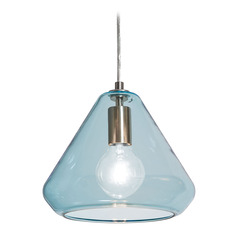 Afx Lighting Armitage Satin Nickel Mini-Pendant Light with Conical Shade