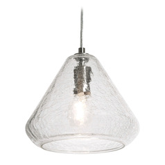 Afx Lighting Armitage Satin Nickel Mini-Pendant Light with Conical Shade