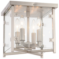 Crystorama Lighting Danbury Brushed Nickel Flushmount Light