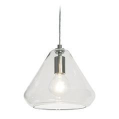 Afx Lighting Armitage Satin Nickel Mini-Pendant Light with Conical Shade