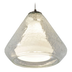 Afx Lighting Armitage Satin Nickel LED Mini-Pendant Light with Conical Shade