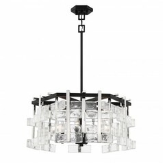 Painesdale 6-Light Pendant in Coal & Polished Nickel by Metropolitan