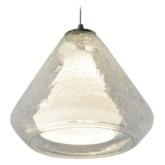 Afx Lighting Armitage Satin Nickel LED Mini-Pendant Light with Conical Shade