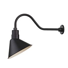 Black Gooseneck Barn Light with 12
