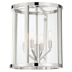 Crystorama Lighting Libby Langdon Devon Polished Nickel Semi-Flushmount Light