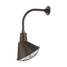 Bronze Gooseneck Barn Light with 12