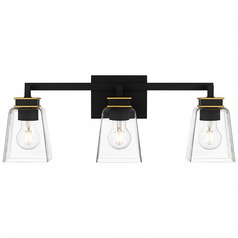 Quoizel Lighting Almany Matte Black & Gold Bathroom Light
