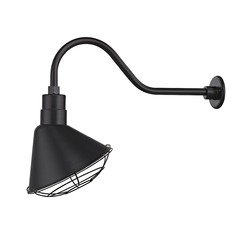 Black Gooseneck Barn Light with 12