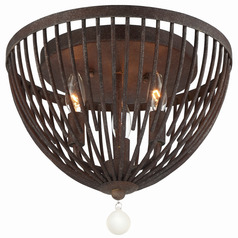 Crystorama Lighting Duval Forged Bronze Flushmount Light