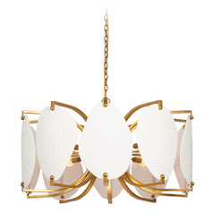Kalco Lighting Aliform Oxidized Gold Leaf Pendant Light