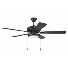 Craftmade Lighting Eos Flat Black LED Ceiling Fan with Light