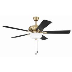 Craftmade Lighting Eos Satin Brass LED Ceiling Fan with Light