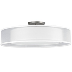 Afx Lighting Cortez Satin Nickel LED Semi-Flushmount Light