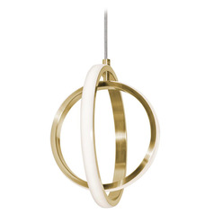 Afx Lighting Lock Satin Brass LED Mini-Pendant Light