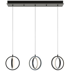 Afx Lighting Lock Black LED Multi-Light Pendant