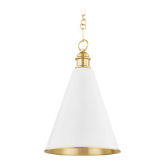 Mitzi Alana Aged Brass Ceramic White Sconce
