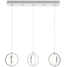 Afx Lighting Lock Satin Nickel LED Multi-Light Pendant