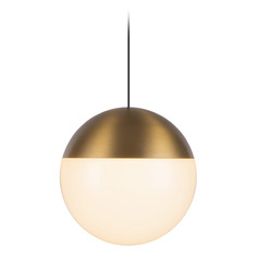 Kuzco Lighting Monae Brushed Gold LED Mini-Pendant Light with Bowl / Dome Shade
