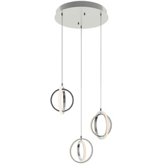 Afx Lighting Lock Satin Nickel LED Multi-Light Pendant