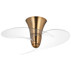 Progress Lighting Beal Vintage Brass Ceiling Fan Without Light
