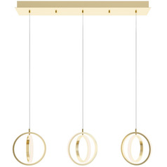 Afx Lighting Lock Satin Brass LED Multi-Light Pendant