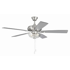 Craftmade Lighting Eos Brushed Polished Nickel LED Ceiling Fan with Light