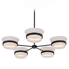 Kalco Lighting Anel Matte Black LED Chandelier