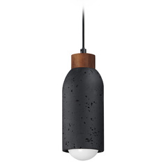 Maxim Lighting Pompeii Lava and Black Mini-Pendant Light with Cylindrical Shade