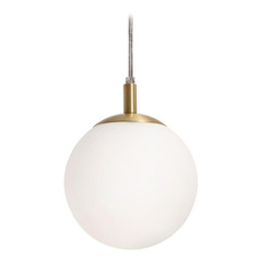 Afx Lighting Loretto Satin Brass Mini-Pendant Light with Globe Shade