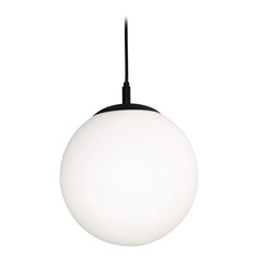 Afx Lighting Loretto Black Pendant Light with Globe Shade