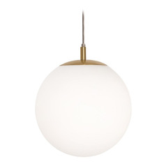Afx Lighting Loretto Satin Brass Pendant Light with Globe Shade
