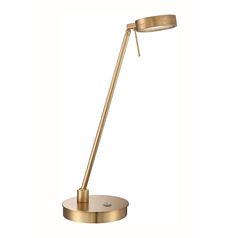 Modern LED Desk Lamp in Honey Gold Finish
