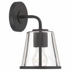 Crystorama Lighting Fulton Black Sconce