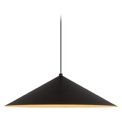 Kuzco Lighting Luiz Black LED Pendant Light with Conical Shade
