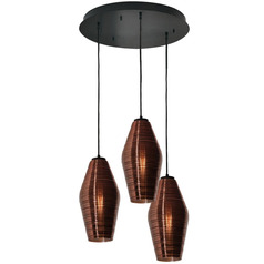 Afx Lighting Mila Black Multi-Light Pendant with Oblong Shade