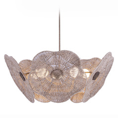 Kalco Lighting Poppy Pearlized Antique Brass Pendant Light