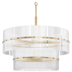 Progress Lighting Seville Soft Gold Pendant Light with Drum Shade
