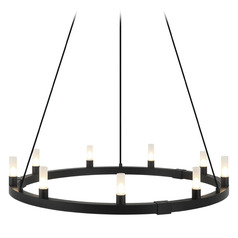 Matteo Lighting Cascadian Matte Black Chandelier