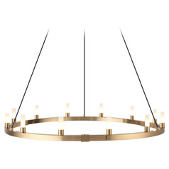 Matteo Lighting Cascadian Aged Gold Brass Chandelier