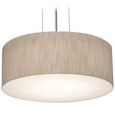Afx Lighting Anton Satin Nickel Pendant Light with Drum Shade