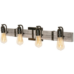 Afx Lighting Noah Distressed Grey & Black Bathroom Light