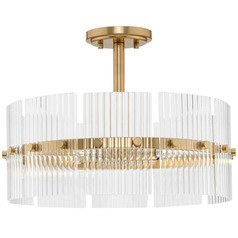 Progress Lighting Seville Soft Gold Pendant Light with Drum Shade