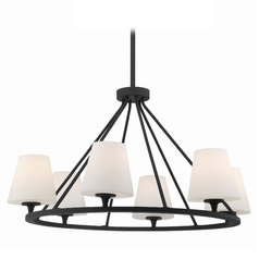 Crystorama Lighting Keenan Black Forged Chandelier