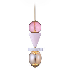 Kalco Lighting Demi Winter Brass LED Mini-Pendant Light