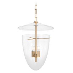 Troy Lighting Tully Patina Brass LED Pendant Light with Bowl / Dome Shade
