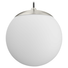 Progress Lighting Atwell Brushed Nickel Mini-Pendant Light with Globe Shade