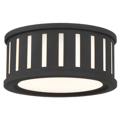 Crystorama Lighting Kendal Black Forged Flushmount Light