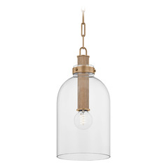 Troy Lighting Kori Patina Brass LED Mini-Pendant Light with Bowl / Dome Shade