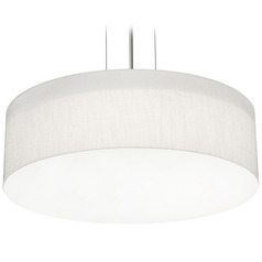 Afx Lighting Anton Satin Nickel Pendant Light with Drum Shade